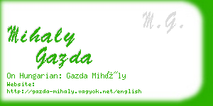 mihaly gazda business card